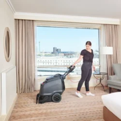 Viper CEX410 by Nilfisk is a large, powerful carpet cleaner with a brush for cleaning large carpeted areas such as offices, hotels, schools, etc