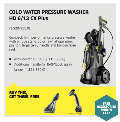 COLD WATER PRESSURE WASHER HD 6/13 CX Plus - Bundle Deal