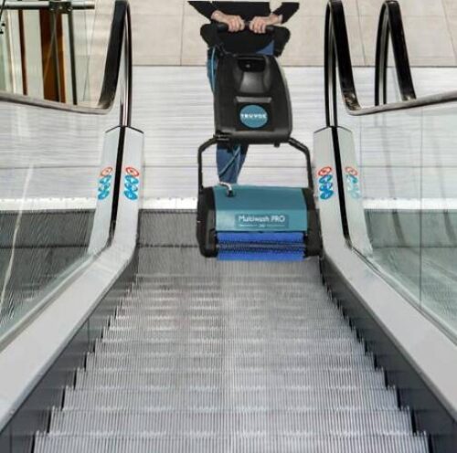 Truvox Multiwash Escalator Cleaner for use in shopping centres, airports etc. Cleans escalators and travelators.