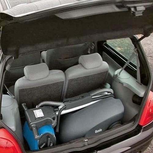 The Fimap Genie B Battery Walk Behind Scrubber Dryer Fits Neatly Into The Boot Of A Car