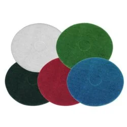 Floor cleaning scrubbing and polishing pads for scrubbing machines and polishing machines